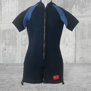 Dual Exposure Wetsuit Large 3mm Neoprene Core Scuba Diving Half Suit Front Zip